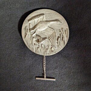 Mallard Duck Vintage Ms Dee Genuine Pewter Tie Tack